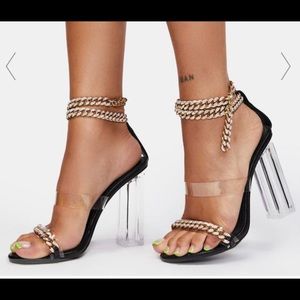 Never worn all night chain link heels